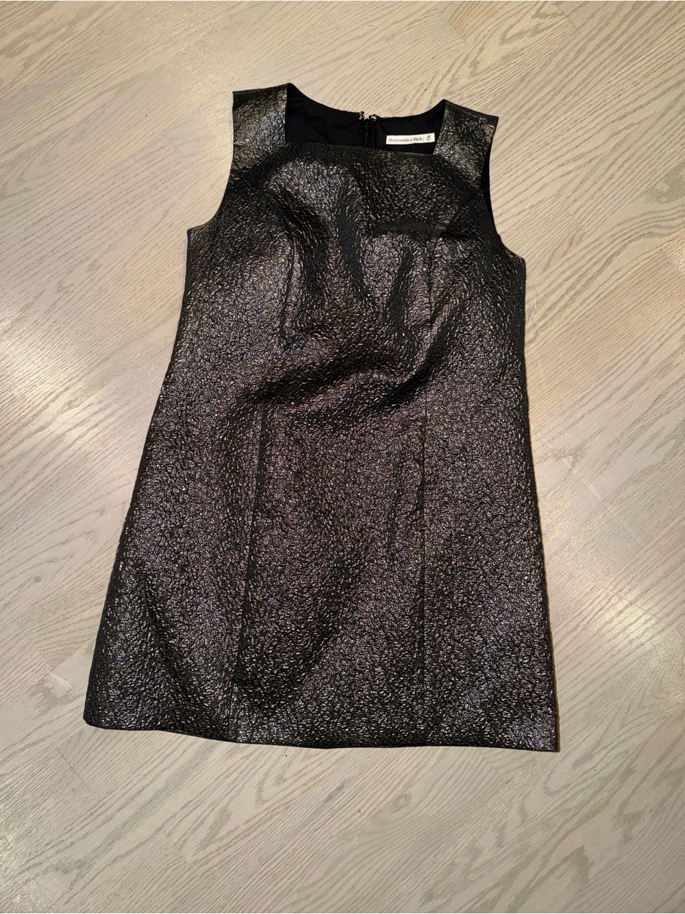 Abercrombie & Fitch Black Textured Mini Dress